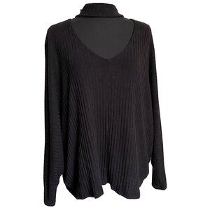 Black Oversized Choker Neck Keyhole Sweater Top Urban Outfitters